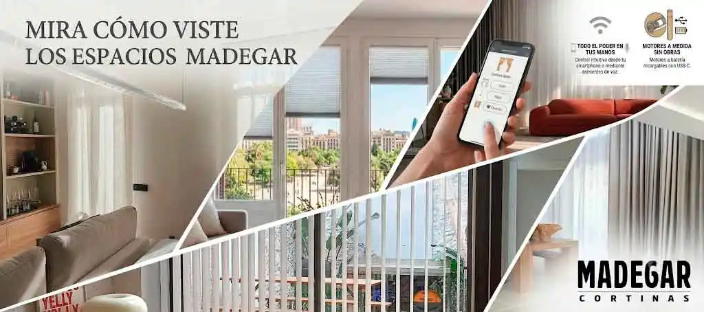Tienda de cortinas a medida en Barcelona, Madegar. Confección, instalación y asesoramiento en cualquier tipo de cortinas