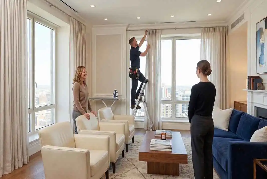 Tienda de cortinas especialista en sesoramiento para elegir las cortinas de un comedor en l'eixamplde de barcelona